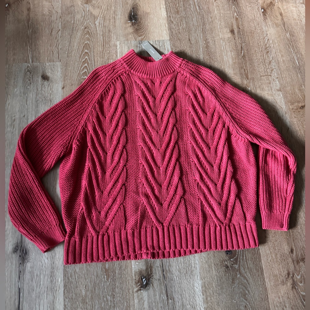 J. Crew NWT Pink Cable Knit Sweater Size‎ S